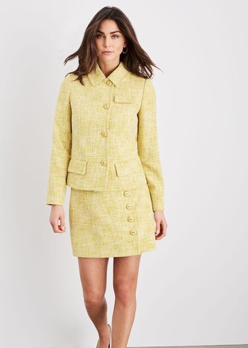 Phase Eight Demelza Tweed Jackets Yellow USA | 7516928-VG